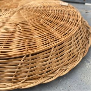 Vintage Accents - Vintage Flat Wicker Basket Vintage Accents - Vintage Flat Wicker Basket
